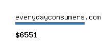 everydayconsumers.com Website value calculator