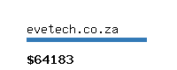 evetech.co.za Website value calculator