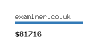 examiner.co.uk Website value calculator