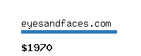 eyesandfaces.com Website value calculator