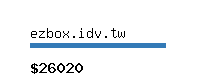 ezbox.idv.tw Website value calculator