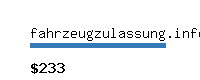 fahrzeugzulassung.info Website value calculator