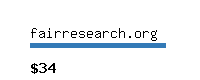 fairresearch.org Website value calculator