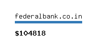 federalbank.co.in Website value calculator