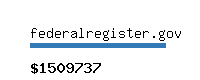 federalregister.gov Website value calculator