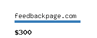 feedbackpage.com Website value calculator