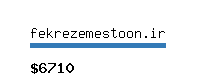 fekrezemestoon.ir Website value calculator