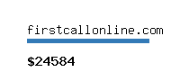 firstcallonline.com Website value calculator