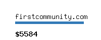 firstcommunity.com Website value calculator
