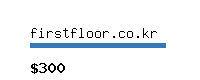 firstfloor.co.kr Website value calculator