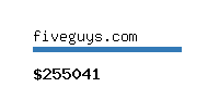 fiveguys.com Website value calculator