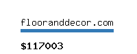 flooranddecor.com Website value calculator