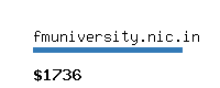 fmuniversity.nic.in Website value calculator