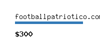 footballpatriotico.com Website value calculator