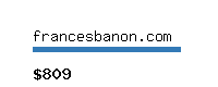 francesbanon.com Website value calculator