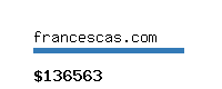 francescas.com Website value calculator