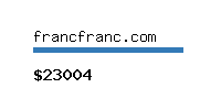 francfranc.com Website value calculator