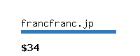 francfranc.jp Website value calculator
