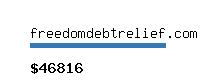 freedomdebtrelief.com Website value calculator