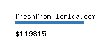 freshfromflorida.com Website value calculator