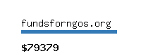 fundsforngos.org Website value calculator