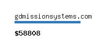 gdmissionsystems.com Website value calculator