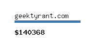 geektyrant.com Website value calculator