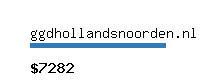 ggdhollandsnoorden.nl Website value calculator