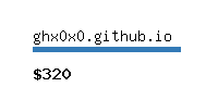 ghx0x0.github.io Website value calculator