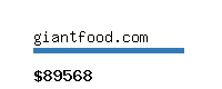 giantfood.com Website value calculator