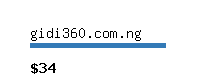 gidi360.com.ng Website value calculator