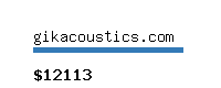 gikacoustics.com Website value calculator