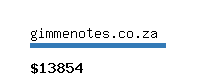 gimmenotes.co.za Website value calculator