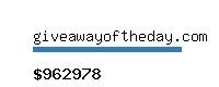 giveawayoftheday.com Website value calculator