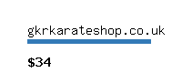 gkrkarateshop.co.uk Website value calculator