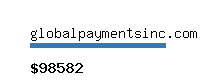 globalpaymentsinc.com Website value calculator