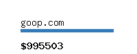 goop.com Website value calculator