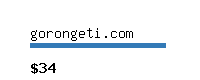 gorongeti.com Website value calculator