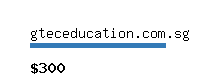 gteceducation.com.sg Website value calculator