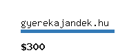 gyerekajandek.hu Website value calculator