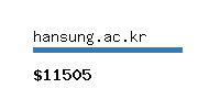 hansung.ac.kr Website value calculator