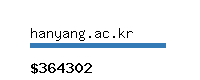 hanyang.ac.kr Website value calculator