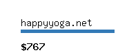 happyyoga.net Website value calculator