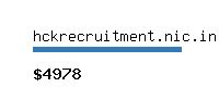 hckrecruitment.nic.in Website value calculator