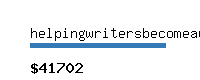 helpingwritersbecomeauthors.com Website value calculator