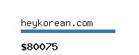 heykorean.com Website value calculator