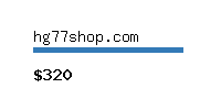 hg77shop.com Website value calculator