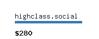 highclass.social Website value calculator