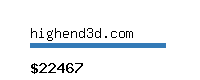 highend3d.com Website value calculator