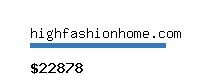 highfashionhome.com Website value calculator